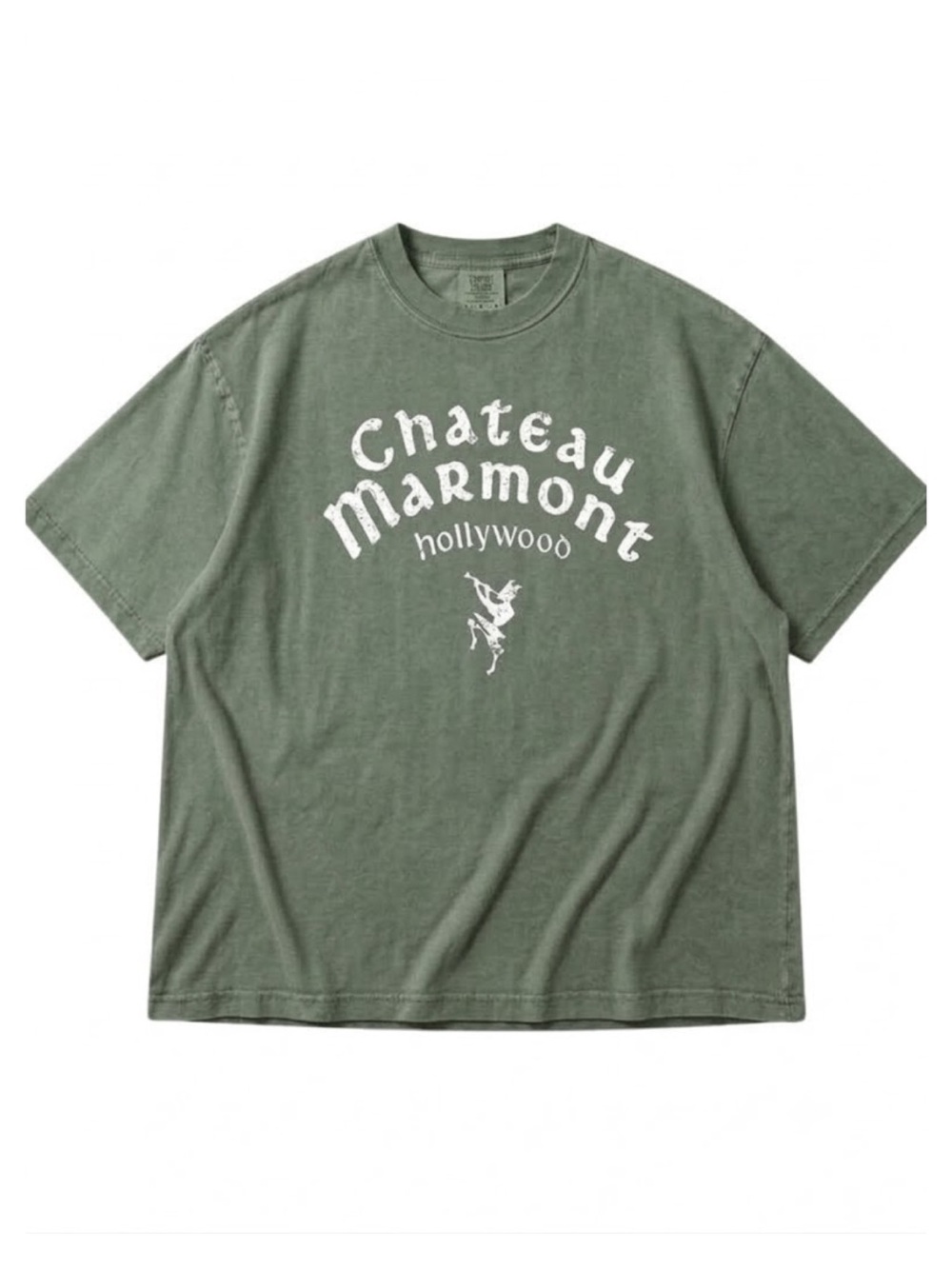 Comfort colors Chateau Marmont Hollywood Olive Graphic Tee